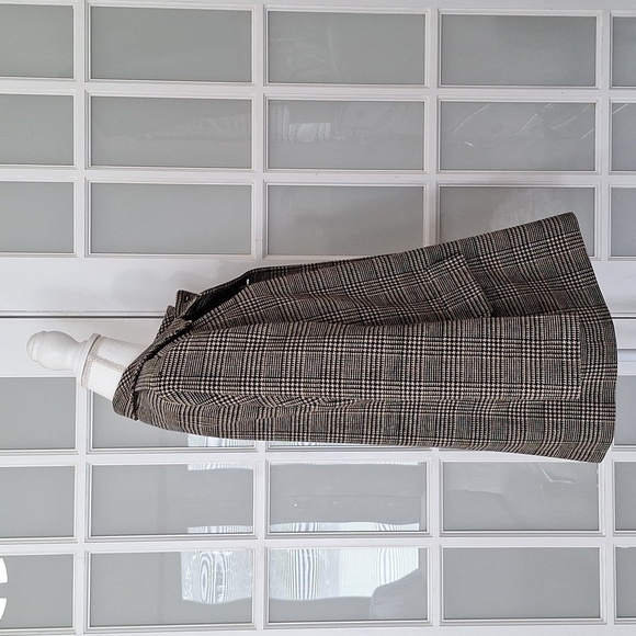 Vintage Harve Benard Houndstooth Plaid Wool Double Breasted Peacoat Size - 14 - Picture 4 of 16